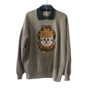 Vintage Jerzees Halloween Fall Autumn Sweatshirt Scarecrow Unisex Adult XL